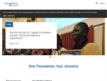 Tablet Screenshot of fondationairliquide.com